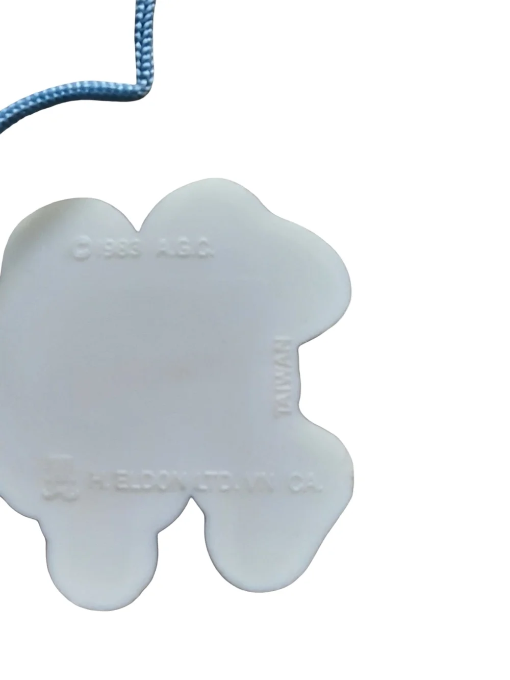 Orange CareBear Pendant Necklace for Kids - Light Blue Cord